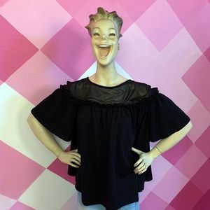 ASOS Tall Top with Mesh Panel and Swing Detail